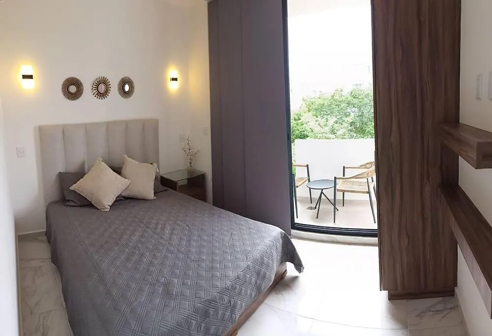 Depto Moderno 1Br Gimnasio Sauna Jacuzzi Y Piscina Rooftop Playa del Carmen Daire